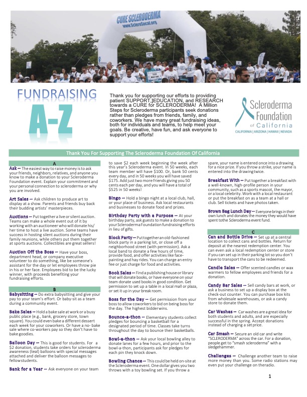 Fundraising A-Z tips